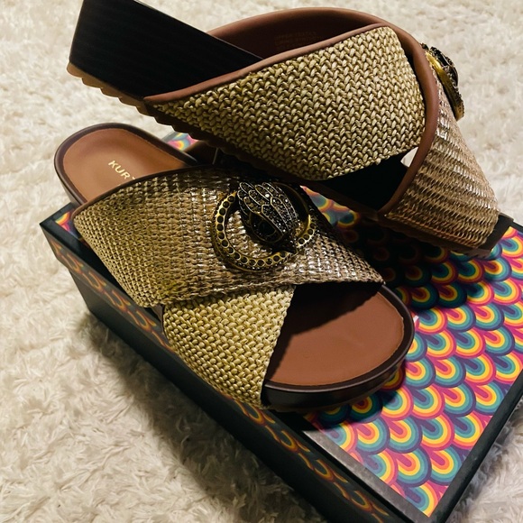 Kurt Geiger Gold and Brown Women's Sandals - Picture 10 of 10